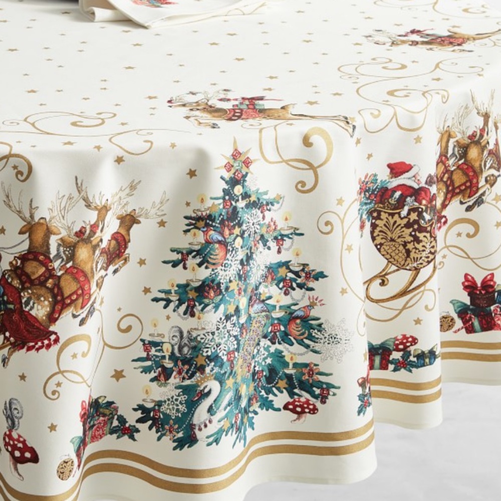 Williams-Sonoma ‘Twas the Night Before Christmas’ Tablecloth 90 In Round